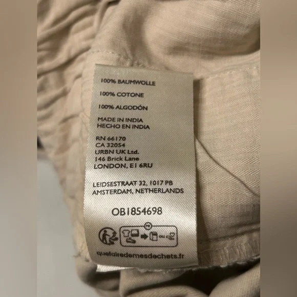 NWT $98 Free People After Love Roll Cuff Wide Leg Pants Sandshell Size Medium - Picture 12 of 13